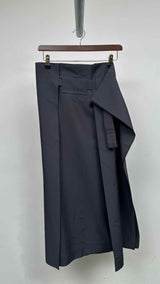 132 5. Issey Miyake Belted Asymmetrical Long Skirt
