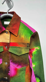 Dries Van Noten Multi-color Gradient Denim Jacket