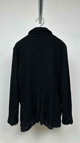Comme Des Garcons Homme Plus Reflective Pin-stripe Boiled-wool Suits