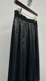 Noir Kei Ninomiya Asymmetrical Pleated Quilted Skirt