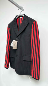 Comme Des Garcons Homme Plus Stripe-sleeve Blazer Jacket