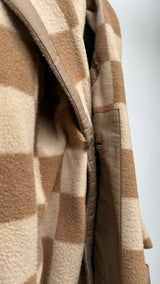 Comme Des Garcons Checker Cut-out Reconstructed Over Coat