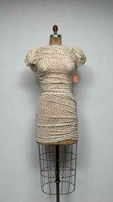Magda Butrym Sheer Polka-dot Runched Dress