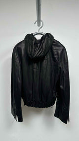 Helmut Lang Hooded Quilted-lining Leather Jacket