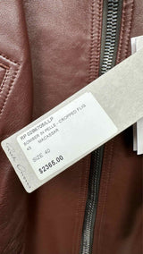 Rick Owens Cropped Leather Bomber Jacket