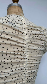 Magda Butrym Sheer Polka-dot Runched Dress