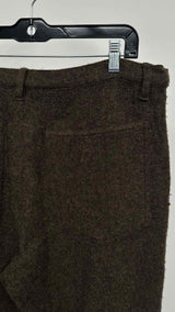 Comme Des Garcons Shirt Boiled Wool Cropped Wide Pants