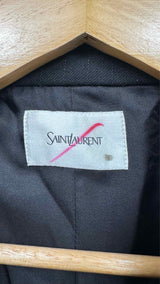 Saint Laurent Glitter Pinstripe Double-Breasted Blazer Jacket