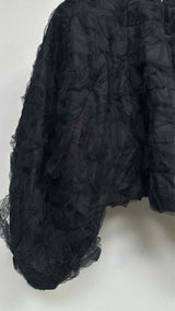 Comme Des Garcons Tulle-insert Cropped Reconstructed Jacket