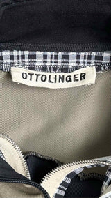OTTOLINGER Multi-zip Plaid Hybrid Jersey Long Dress