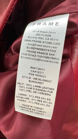 Frame Alexandra Leclerc Short Leather Trench Coat