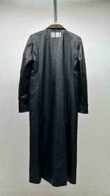 VTMNTS Barcode Long Leather Coat