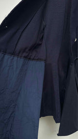 Comme Des Garcons Ruching-Pocket Detailed Hybrid Coat