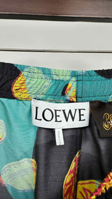 LOEWE X Paula's Ibiza Shell Print Silk Easy Shorts