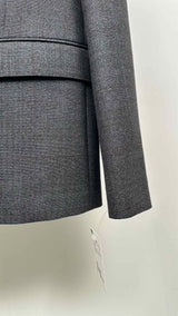 CELINE Plaid Textured Wool Blazer Jacket