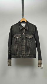 Y's for Men Acid Wash Dip-Dye Cuff Denim Jacket