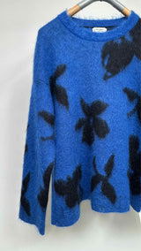 Saint Laurent Mohair Floral Printed Sweater
