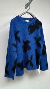 Saint Laurent Mohair Floral Printed Sweater