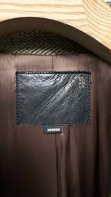 R13 X Harris Tweed Double-breasted Tweed OverCoat