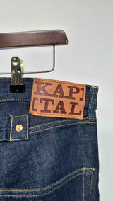 Kapital Kountry Okagilly Skelton Crochet-trim Jeans