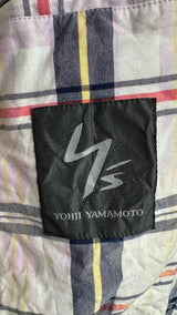 Y's for men Crinkled Plaid Printed Blazer Jacket