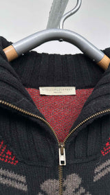 Stella McCartney Fuzzy-sleeve Nordic Knit Jacket