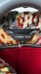 Comme Des Garcons Homme Plus Colorful Deconstructed Leopard Wool Coat