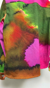 Dries Van Noten Multi-color Gradient Denim Jacket