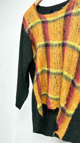 Tricot Comme Des Garcons Plaid-front Sweater