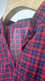 Daniela Gregis L/S Plaid Oversized Blouse