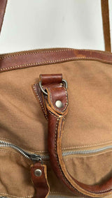 Dries Van Noten Canvas/ Leather Large Messenger Bag