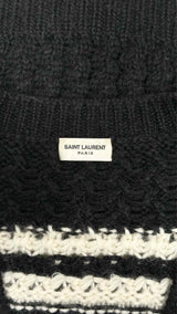 Saint Laurent Border Mohair Long Cardigan