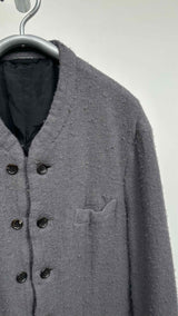 Comme Des Garcons Homme Plus Pilling Boiled-wool Collarless Coat