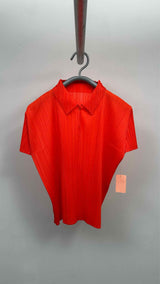 Pleats Please S/S Pleated Polo Shirt