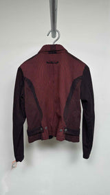 Jean Paul Gaultier Cyberbaba Distinct Trompe-l'oeil Stripe Tracker Jacket