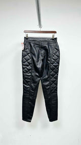 Moschino Couture Quilted Padded Faux-Leather Biker Pants