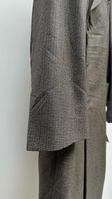 Balenciaga Double-breasted Houndstooth Oversized Long Coat