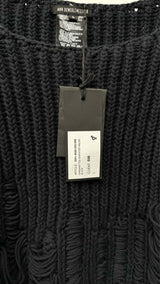Ann Demeulemeester Destroy Hybrid Hand-knitted Sweater