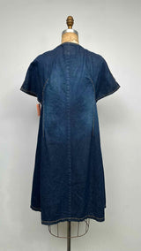 Junya Watanabe Denim S/S Front-Bow Oversized Denim Dress