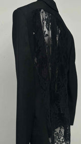 Alexander McQueen Floral Lace-hybrid Blazer Jacket