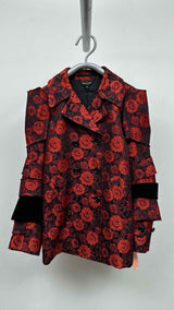 Comme Des Garcons Rose Jacquard Pea Armour Coat