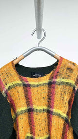 Tricot Comme Des Garcons Plaid-front Sweater