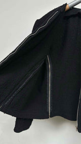 Comme Des Garcons Zip-detailed Wool Collarless Zip-up Jacket