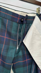 Comme Des Garcons Homme Plus Back-pleated Wrap Plaid Skirts Shorts