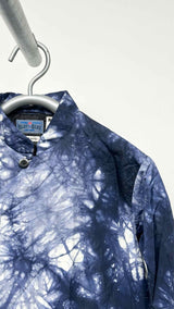 Blue Blue Japan Kagozome Quilteed Wrap Puffer Jacket