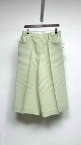 Homme Plisse Center-seam Cropped Pleated Wide Pants
