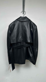 Sportmax Two-Piece Nappa Belted Leather Jacket