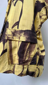Issey Miyake Blushed Stroke Pattern Oversized Blazer Jacket