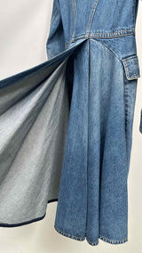 Alexander McQueen Embroidered Denim Tail Coat