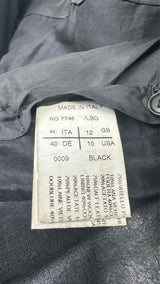 Rick Owens Cowl-Neck Zip-Sleeve Leather Jacket